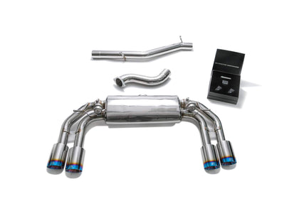 Volkswagen Golf 7  7.5MK7.5 R 2.0 Turbo (2016-present) Mid-pipe + Valvetronic mufflers + Wireless remote control kits + Quad Blue Coated tips