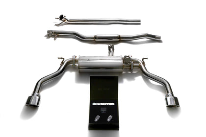 Mercedes CLA-Klasse C117 CLA250 4 Matic (2013-2018) Front Pipe + Mid Pipe + Valvetronic Muffler + Wireless Remote Control Kits + Dual Chrome Silver Tips