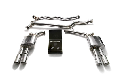 Audi A4 B8 1.82.0 TFSI SedanAvant (2WD4WD) (2008-2015) Front Pipe + Mid Y Pipe + Valvetronic Mufflers + Wireless Remote Control Kits + Quad Chrome Silver Tips