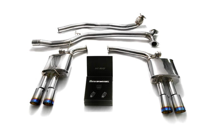 Audi A5 B8 1.8 2.0 TFSI Sportback (2WD4WD) (2008-2015) Front Pipe + Mid Y Pipe + Valvetronic Mufflers + Wireless Remote Control Kits + Quad Blue coated Tips