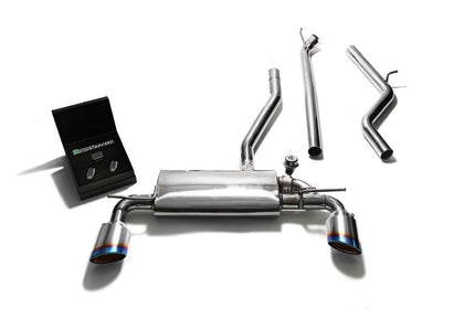 Mercedes A-Klasse W176 A180A200A250 (2012-2015) (2WD model) EURO5 model only Front Pipe + Mid Pipe + Valvetronic Muffler + Wireless Remote Control Kit + Dual Blue coated Tips