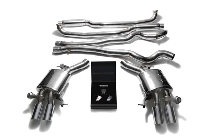 BMW 6er F12 Convertible M6F13 Coupé M6 (2012-2018) Front Pipe + Mid Y Pipe + Valvetronic Mufflers + Wireless Remote Control Kits + Quad Chrome Silver Tips