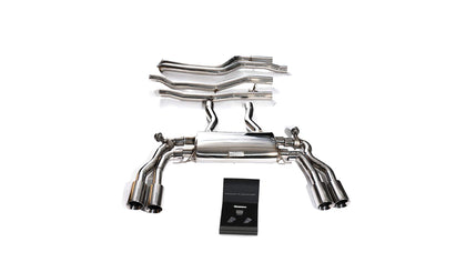 BMW X4M F98 X4M (2019- present) (SOLENOID VALVE)(non-opf model only) Front Pipe  + Mid Pipes  + Muffler  + Valvetronic Muffler Adapters  + Wireless Remote Control Kits  + Quad Chrome Silver Tips
