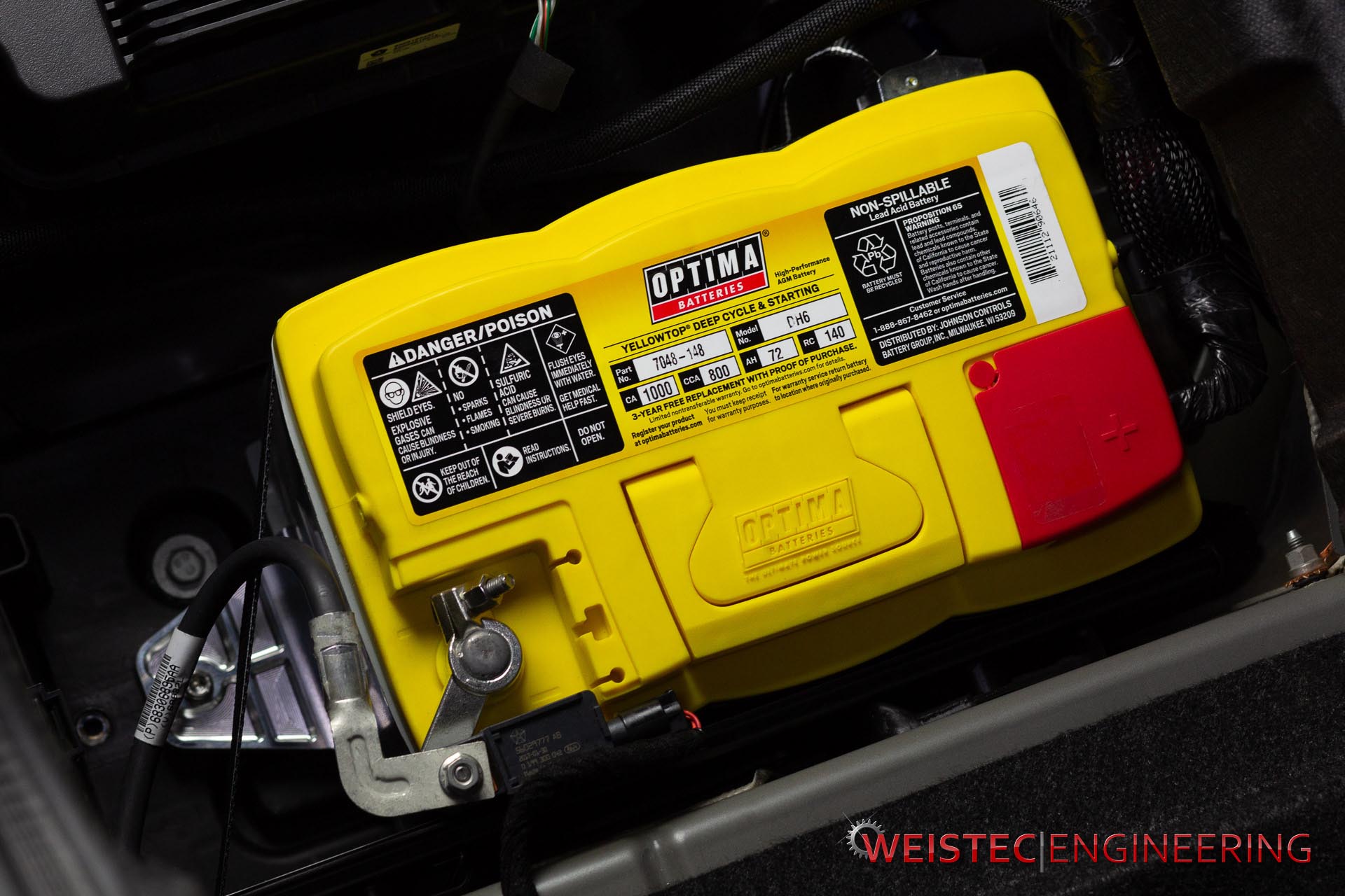 DIN Battery H7 to H6 Bracket DYNE Performance
