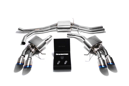 Porsche Macan SGTS  3.0 V6 Turbo (2014-2018) Mid Pipe + Valvetronic Muffler + Wireless Remote Control Kit + Quad Blue Coated Tips